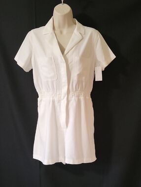 NWT Universal Thread White Short Sleeve Romper, Size XS